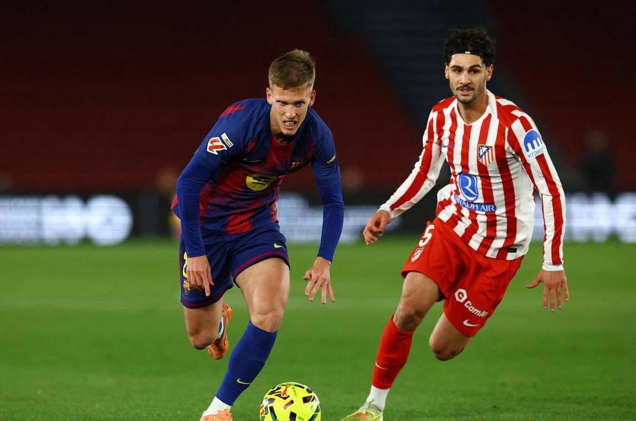 巴萨逆转取胜却遭重创!全场最佳奥尔莫肩膀脱臼,赛季提前报销